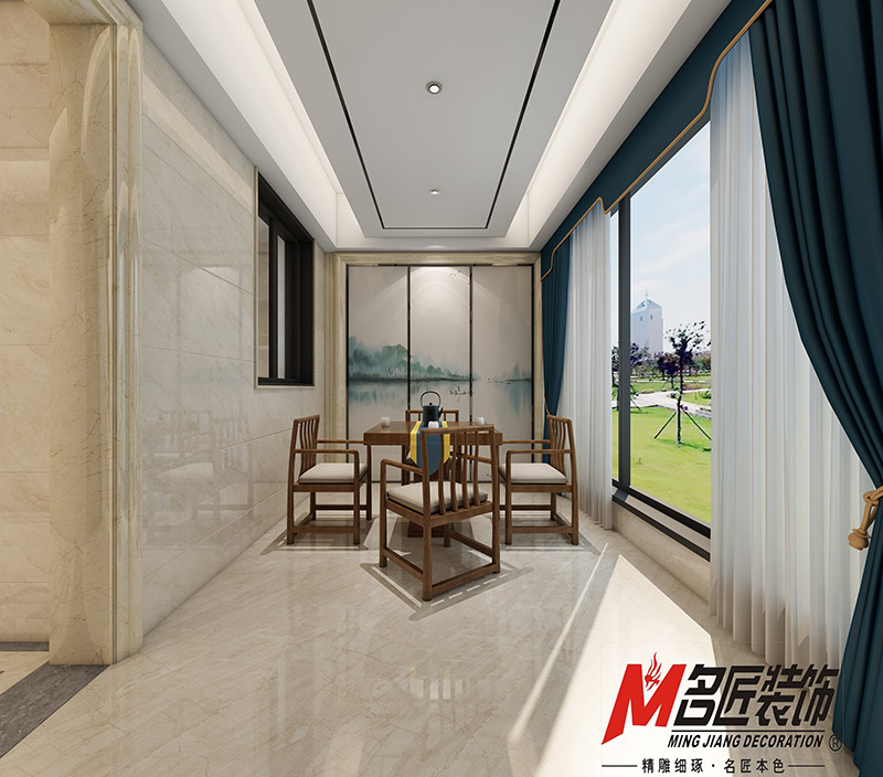 现代前卫风格室内装修效果图-宝德家园三居143平米-茶室